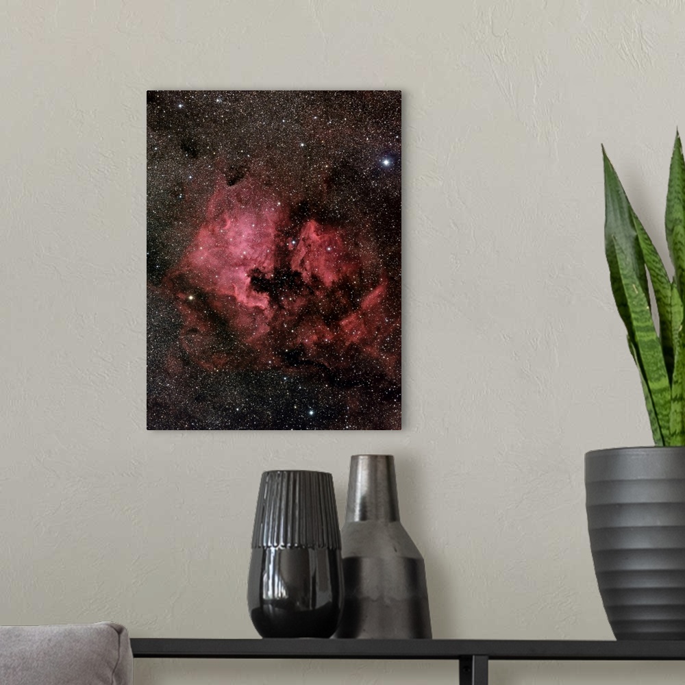 A modern room featuring NGC 7000, The North America Nebula And Pelican Nebula