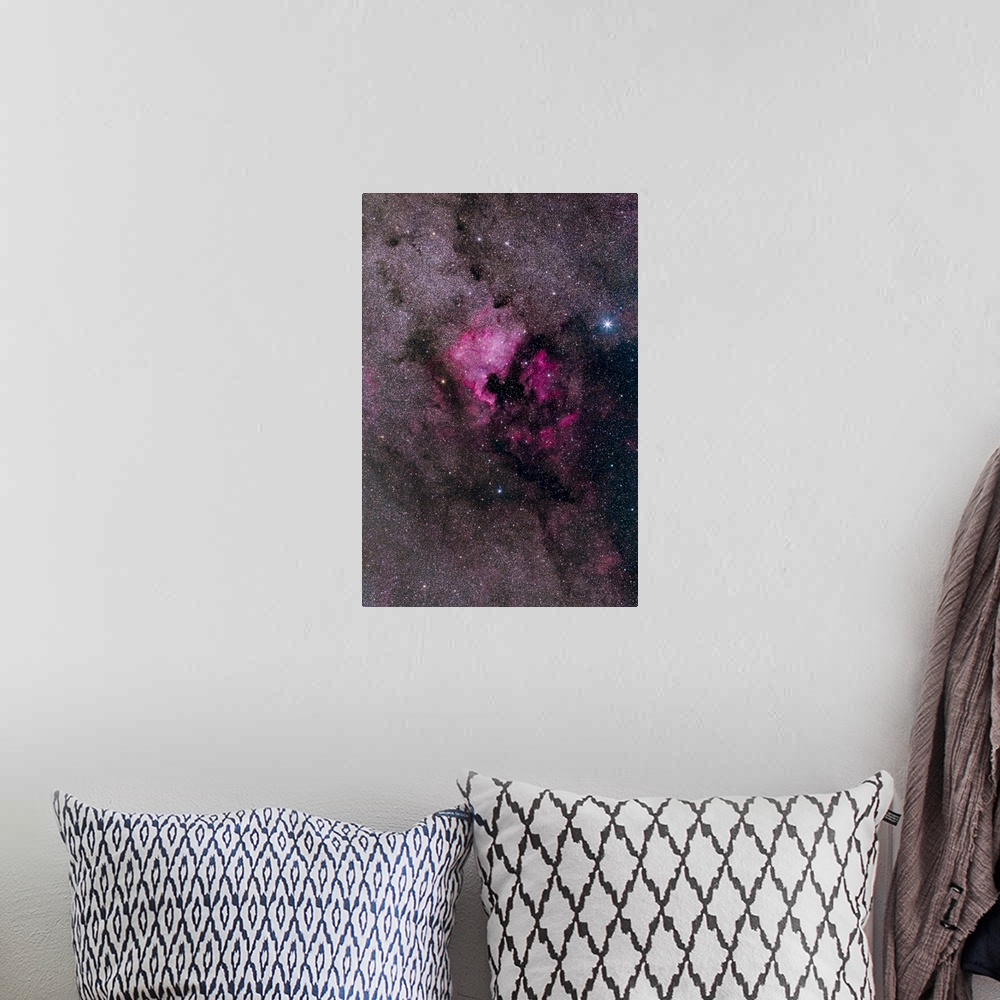 A bohemian room featuring NGC 7000, the North America Nebula, in the constellation Cygnus.