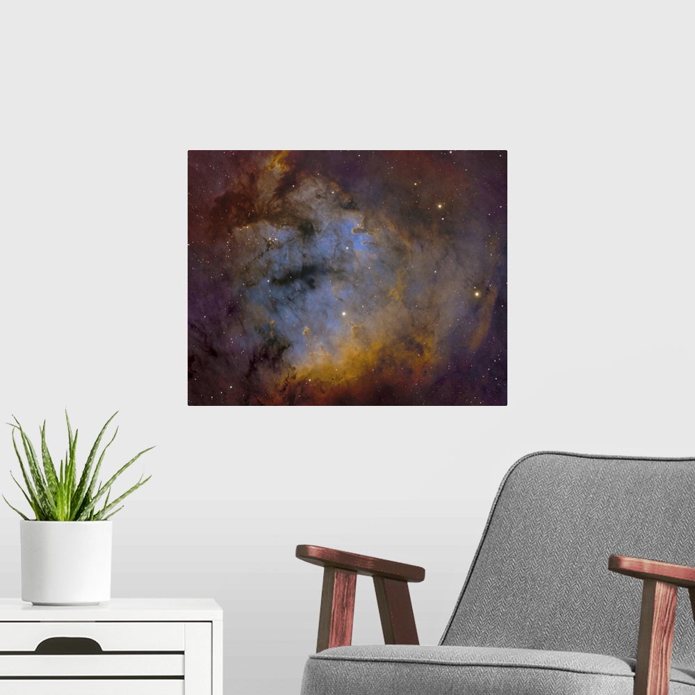 A modern room featuring NGC 7822, A Young Starforming Complex In The Constellation Cepheus