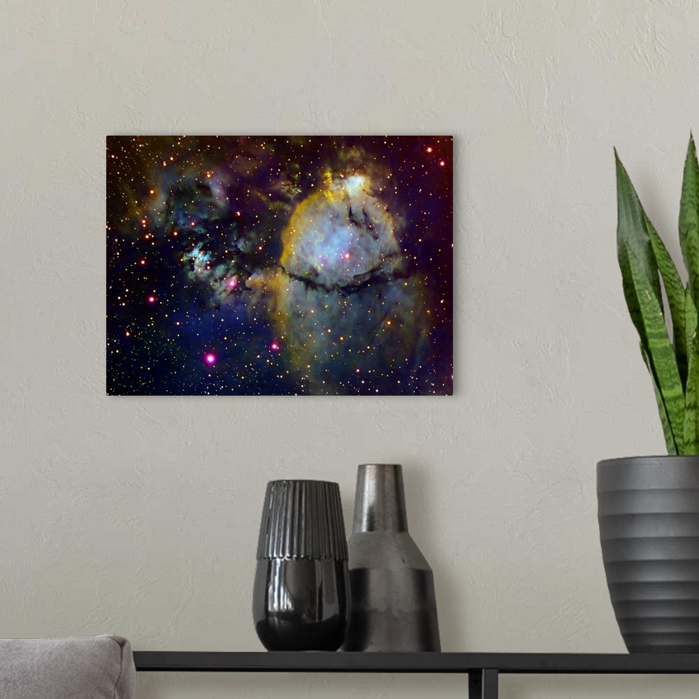 A modern room featuring NGC 896 in part of the Heart nebula in Cassiopeia
