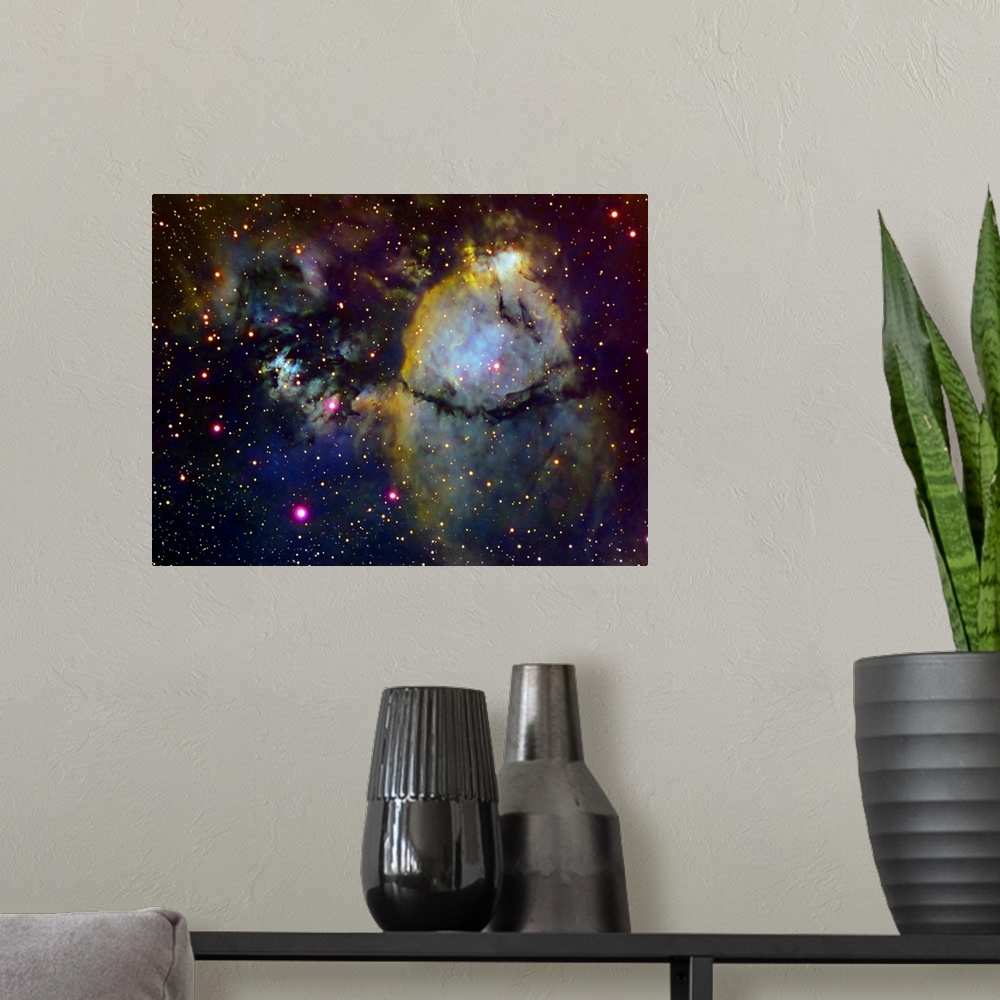 A modern room featuring NGC 896 in part of the Heart nebula in Cassiopeia