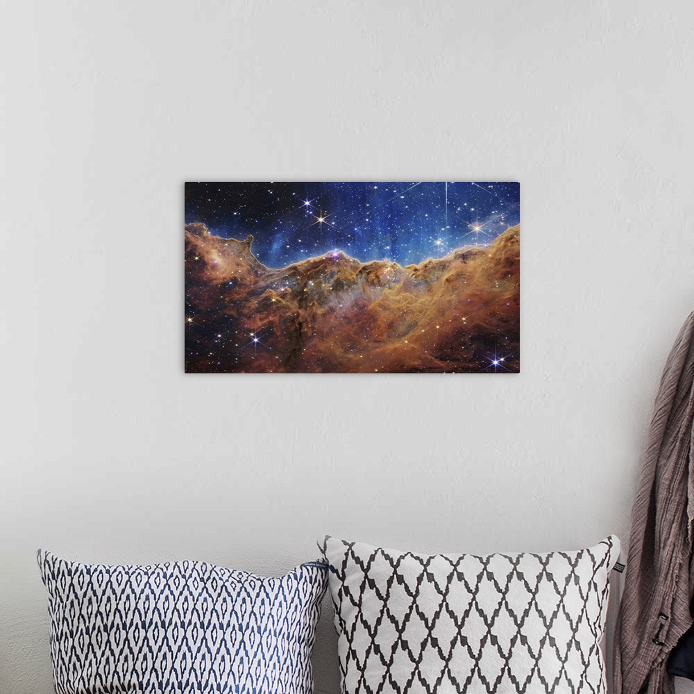 A bohemian room featuring A nearby, young, star-forming region NGC 3324 in the Carina Nebula. Captured in infrared light by...