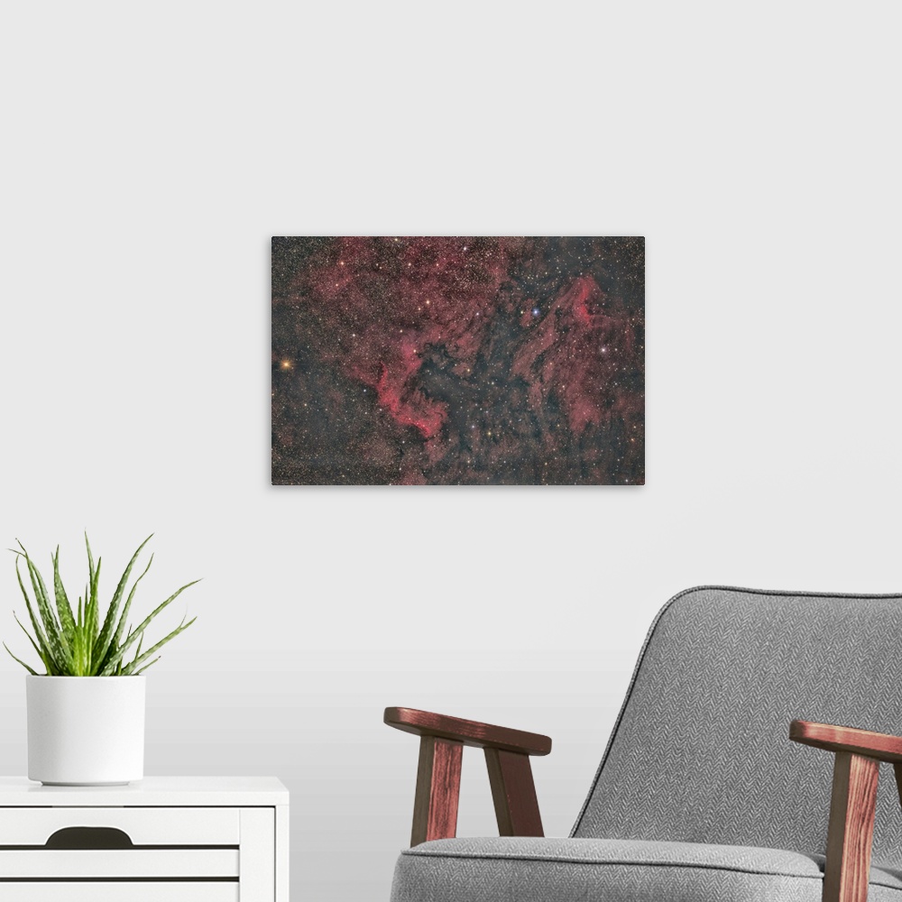 A modern room featuring North America Nebula