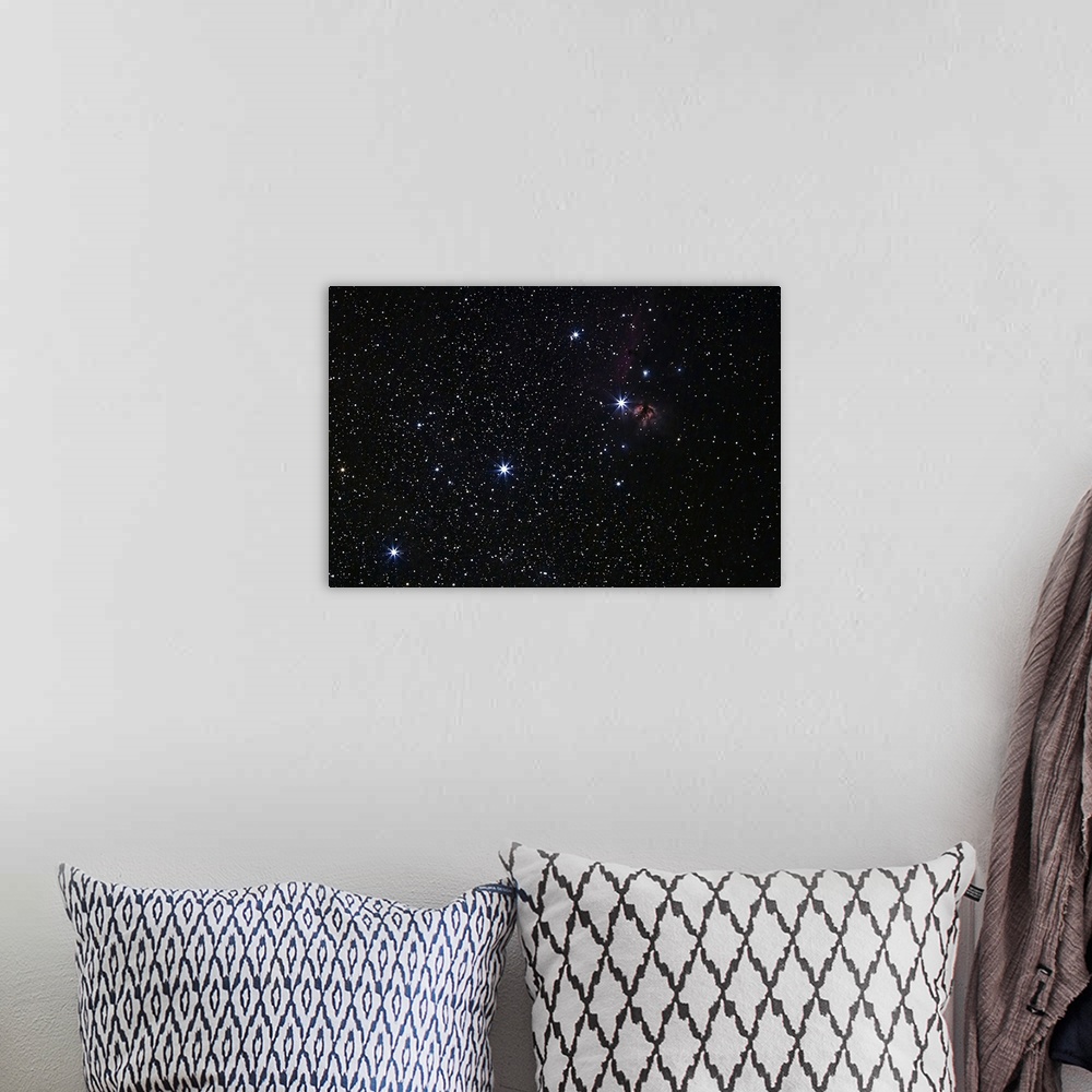 A bohemian room featuring Orion's Belt, Horsehead Nebula and Flame Nebula.