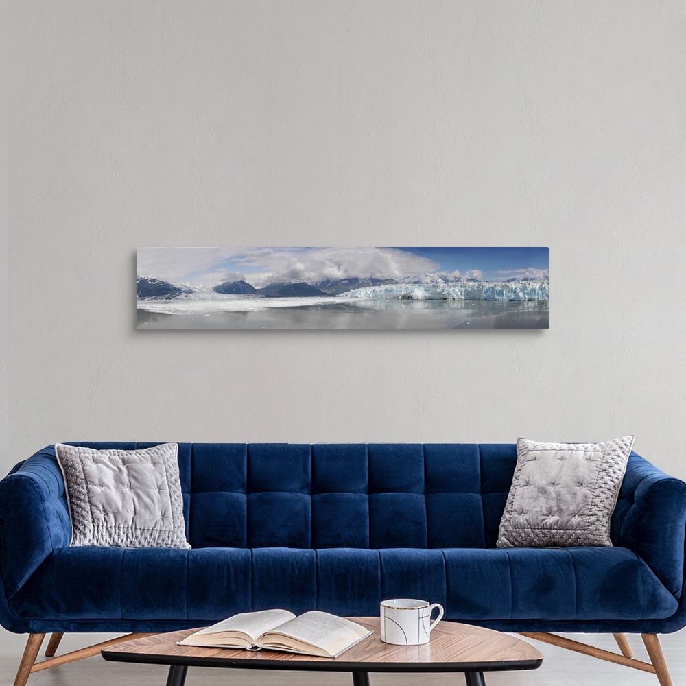 A modern room featuring Overview of Disenchantment Bay, Hubbard Glacier right, Turner/Haenke Glacier left, Wrangell-St. E...