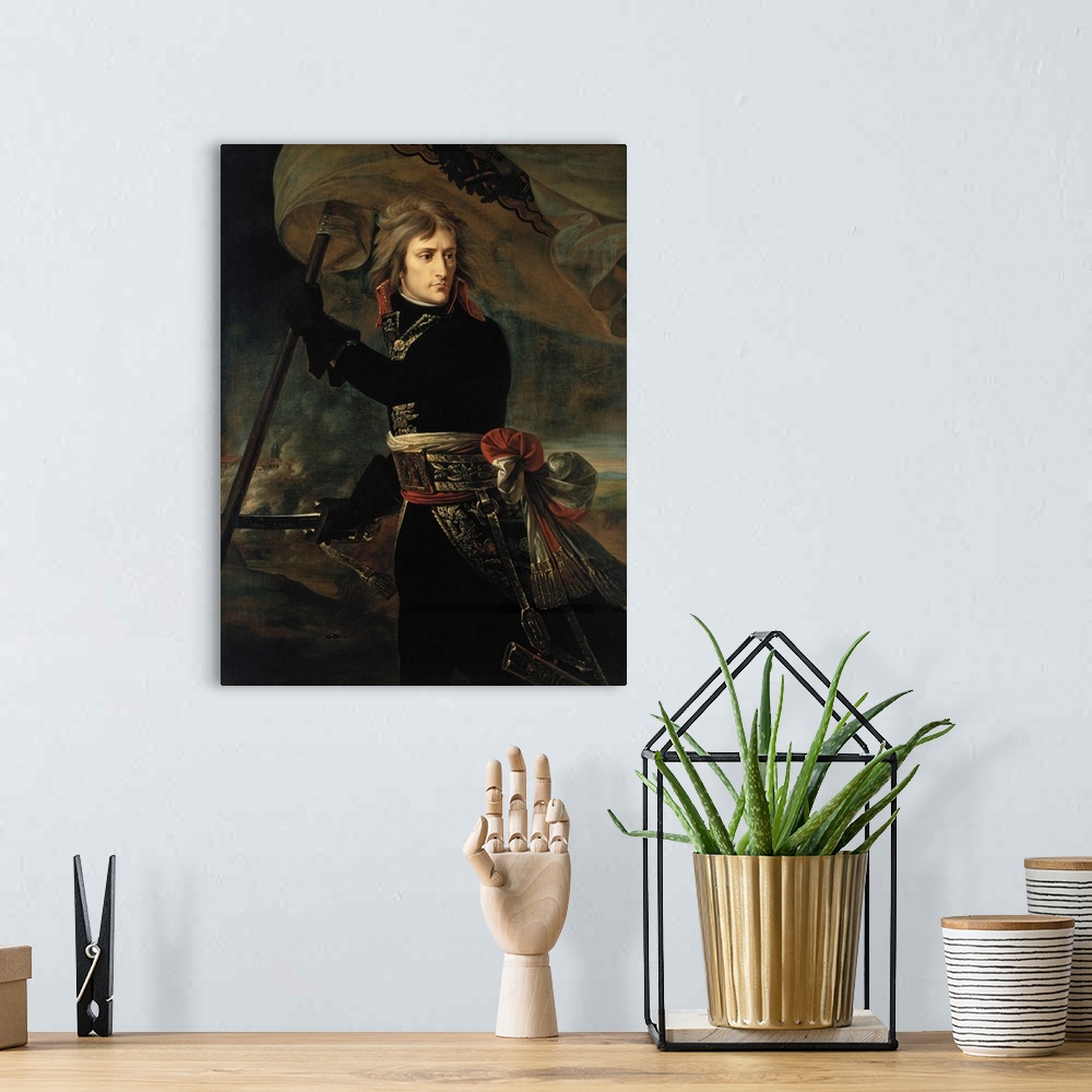 A bohemian room featuring Painting of Napoleon Bonaparte during the Battle of Arcole.