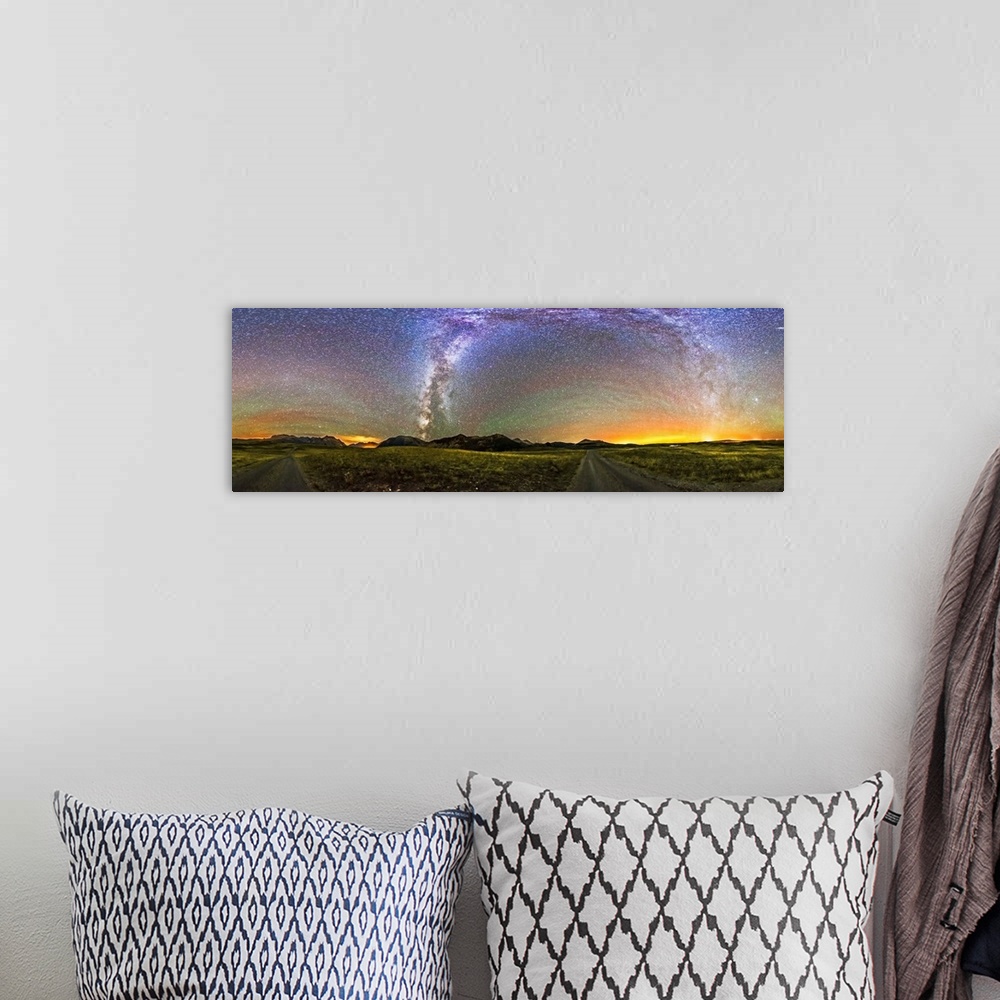 A bohemian room featuring September 21, 2014 - A 360 degree panorama of the Milky Way and night sky taken at the south end ...