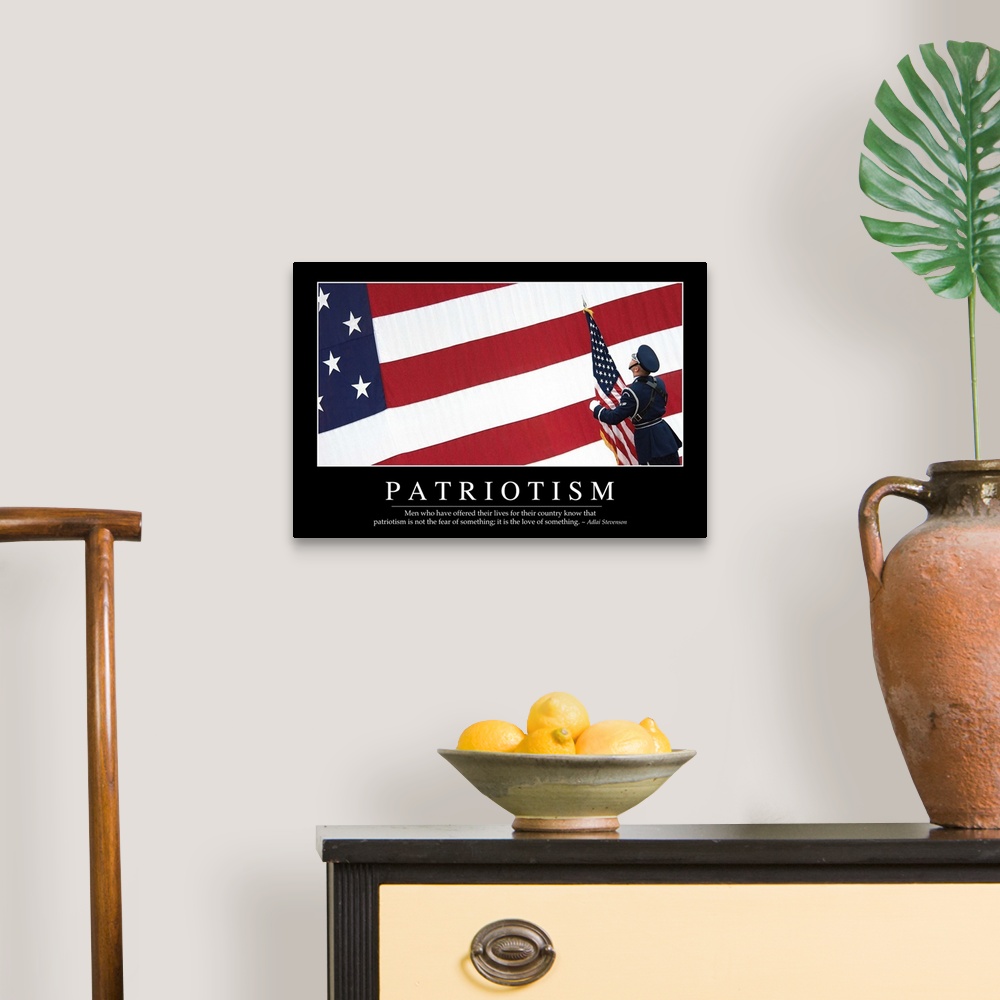 A traditional room featuring Patriotism: Inspirational Quote and Motivational Poster