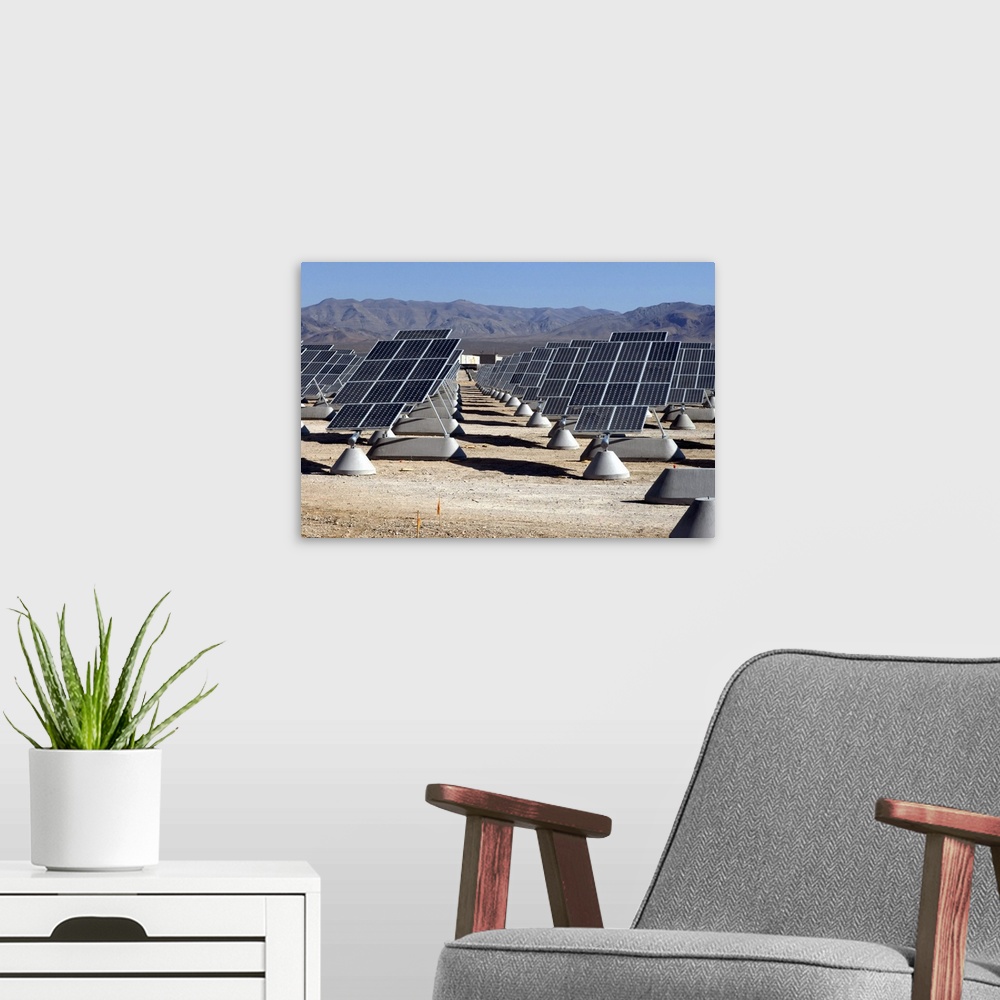 A modern room featuring Photovoltaic solar power plant.