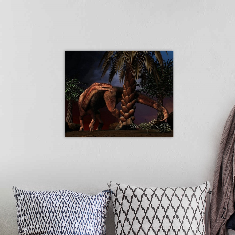 A bohemian room featuring Plateosaurus was a dinosaur that lived during the Late Triassic period.