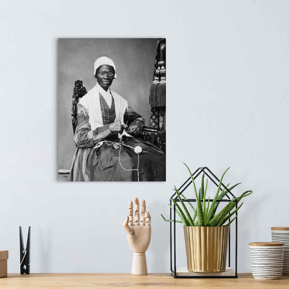 A bohemian room featuring Portrait of Sojourner Truth, an African-American abolitionist and women's rights activist.