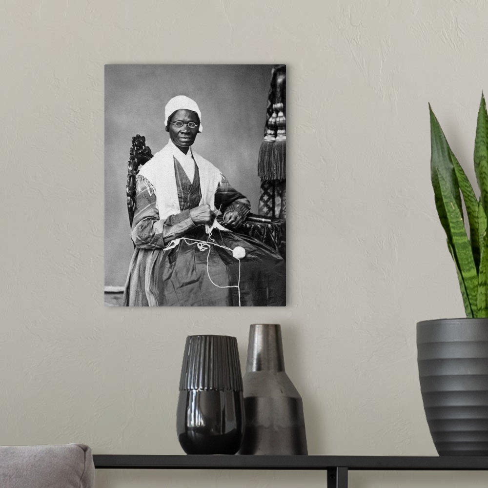 A modern room featuring Portrait of Sojourner Truth, an African-American abolitionist and women's rights activist.