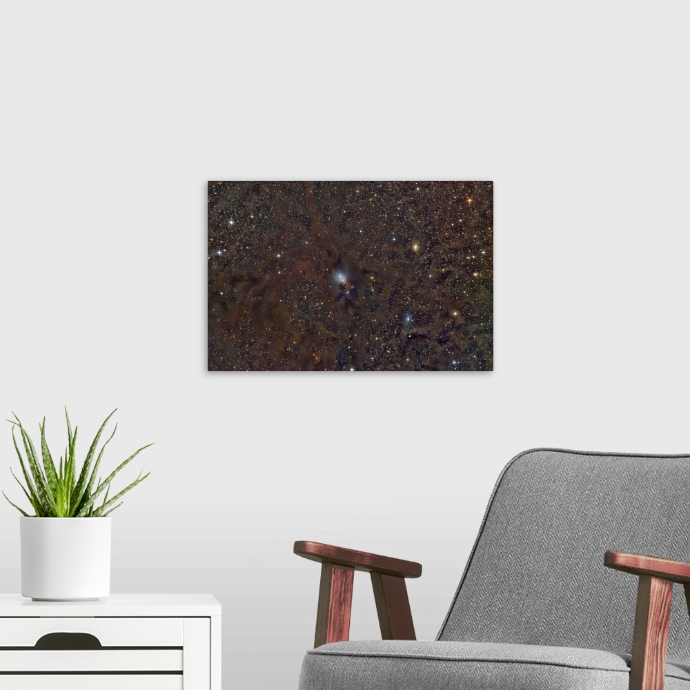 A modern room featuring Reflection nebula, NGC 1333