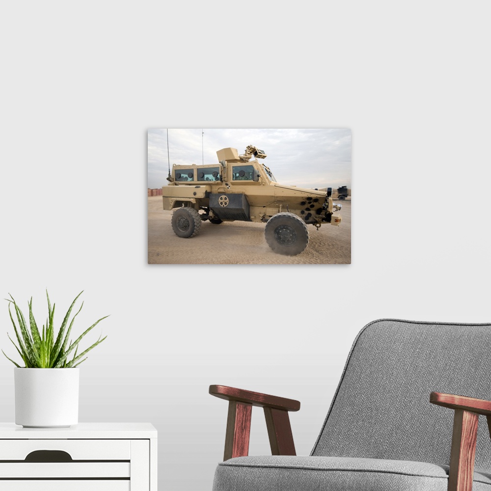 A modern room featuring RG31 Nyala armored vehicle