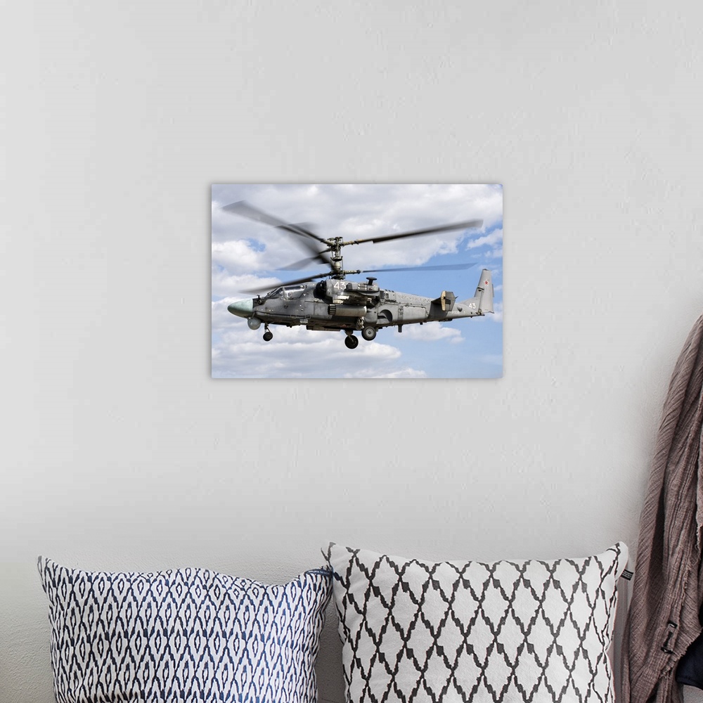 A bohemian room featuring Russian Aerospace Forces Ka-52 attack helicopter at the contest Aviadarts 2019 (International Arm...