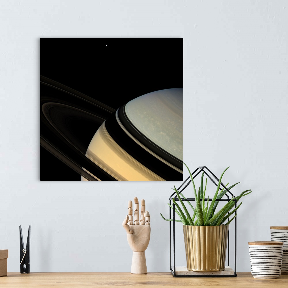 A bohemian room featuring Saturn