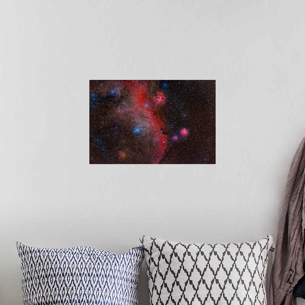 A bohemian room featuring Seagull Nebula, IC 2177