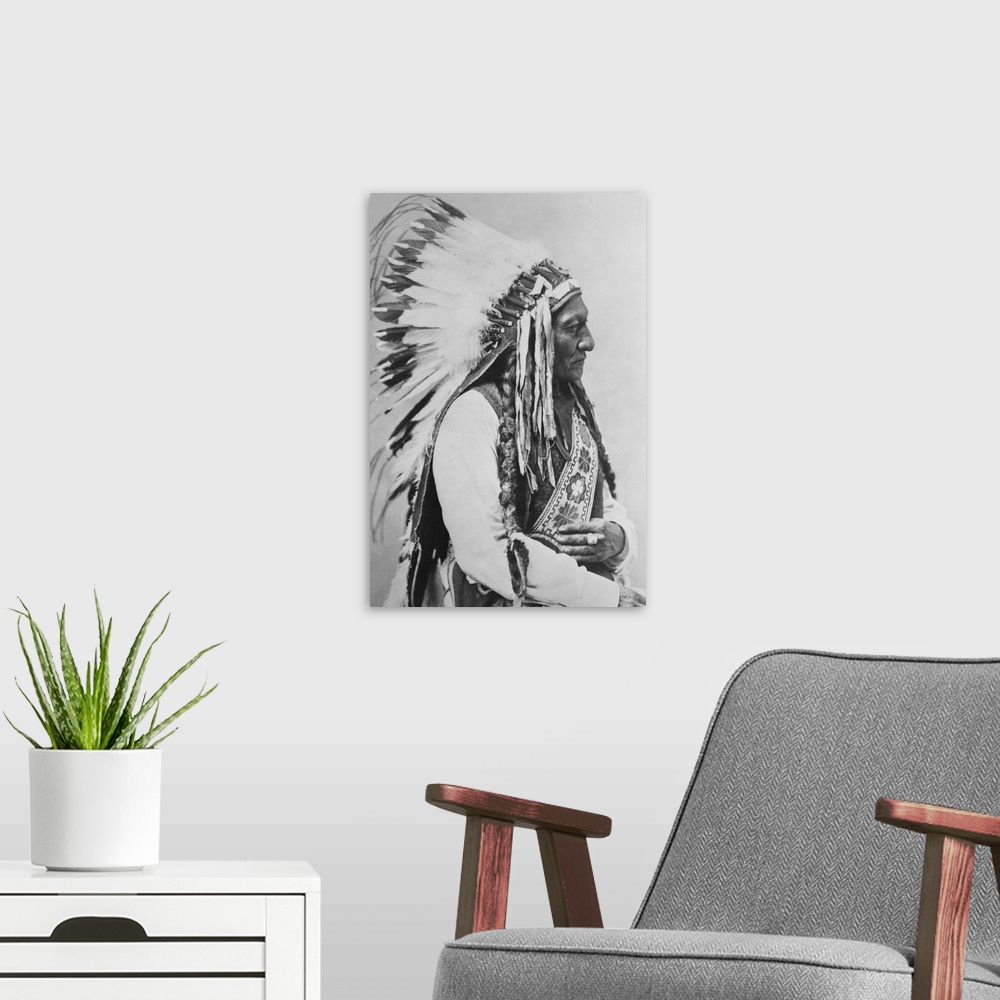 A modern room featuring Sioux Chief Sitting Bull.