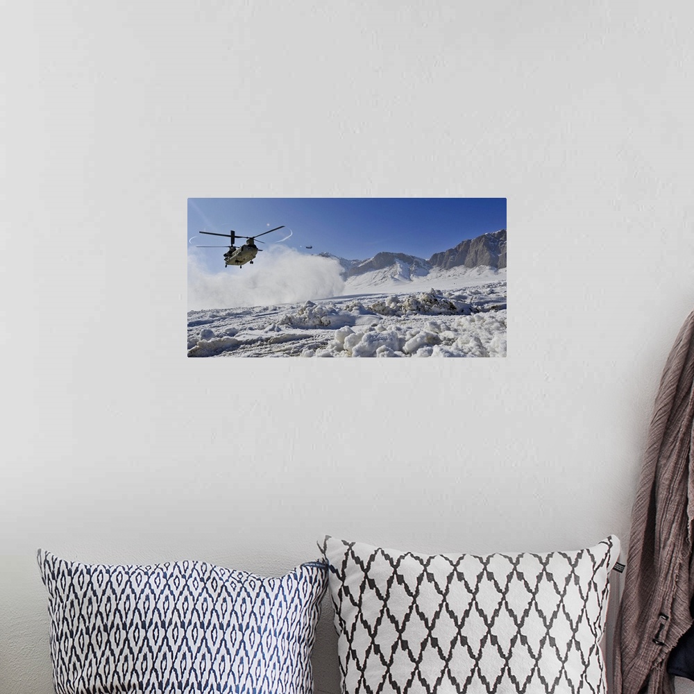 A bohemian room featuring February 8, 2012 - Snow flies up as a U.S. Army CH-47 Chinook helicopter lands at a remote landin...