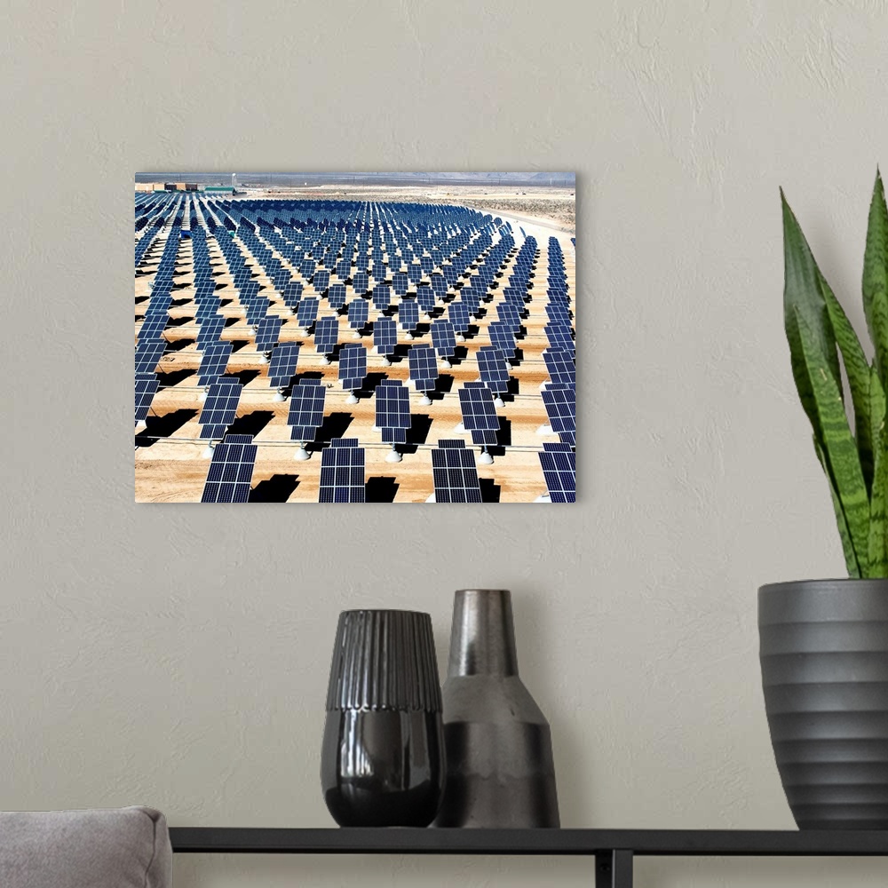 A modern room featuring Solar panels awaiting activation.