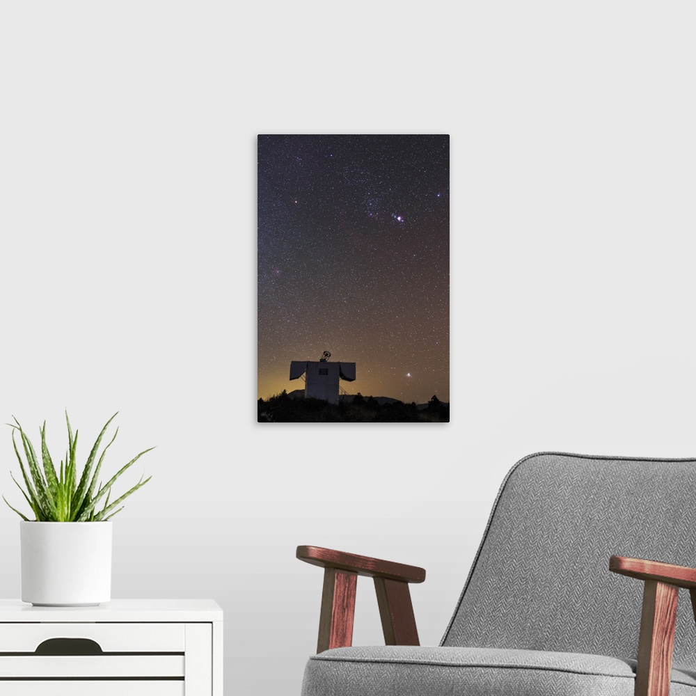 A modern room featuring Stars of the constellation Orion and Sirius rise above the BOOTES at the Yunnan Astronomical Obse...