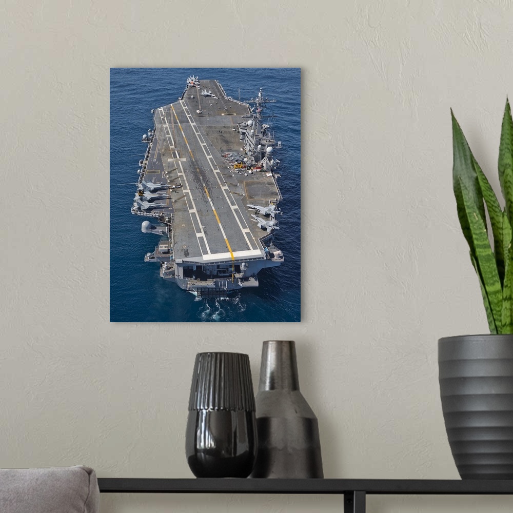 A modern room featuring Pacific Ocean, February 15, 2013 - The aircraft carrier USS Carl Vinson is underway conducting Pr...
