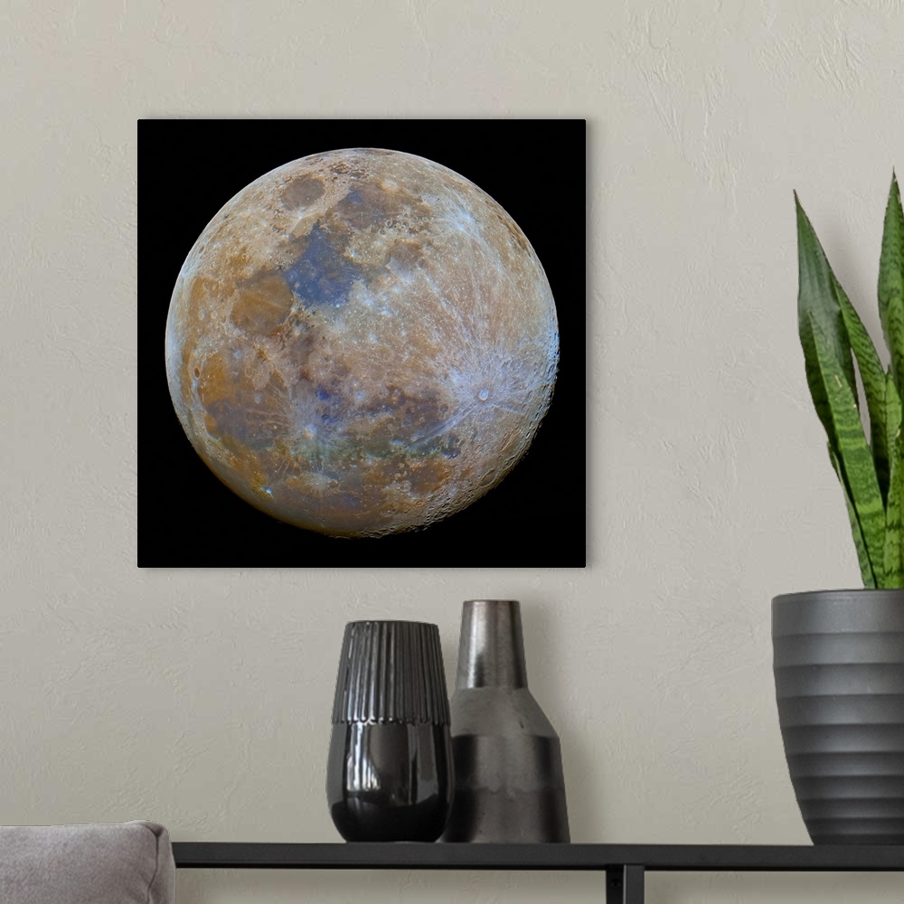 A modern room featuring Moon