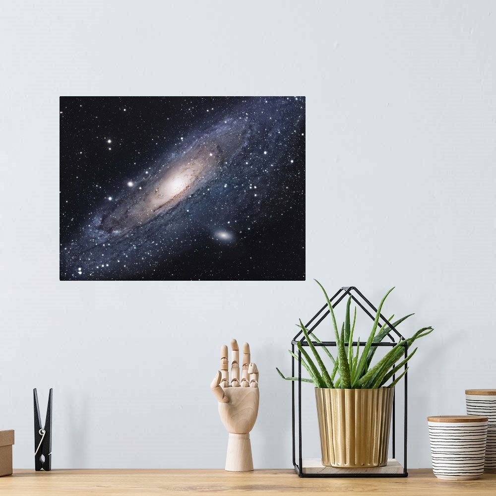 A bohemian room featuring The Andromeda Galaxy