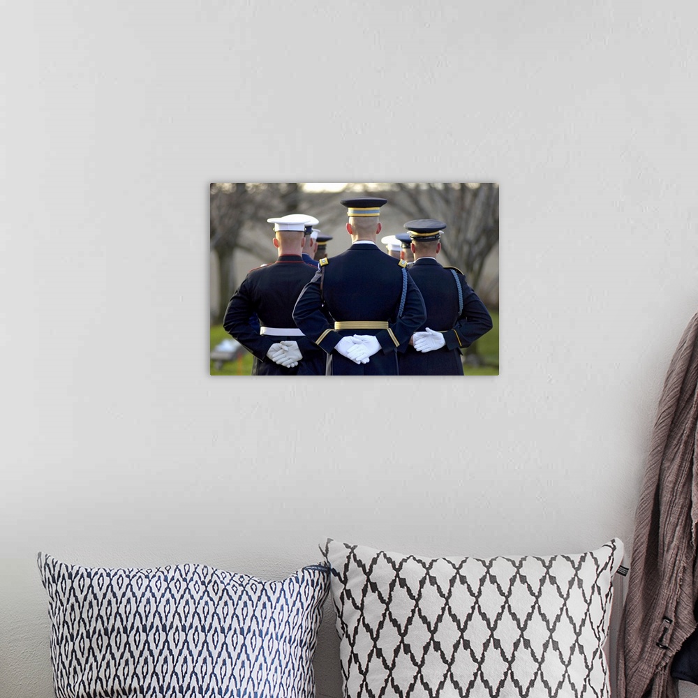 A bohemian room featuring The Armed Forces Honor Guard