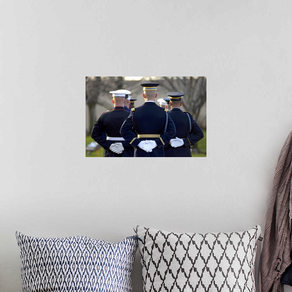 A bohemian room featuring The Armed Forces Honor Guard