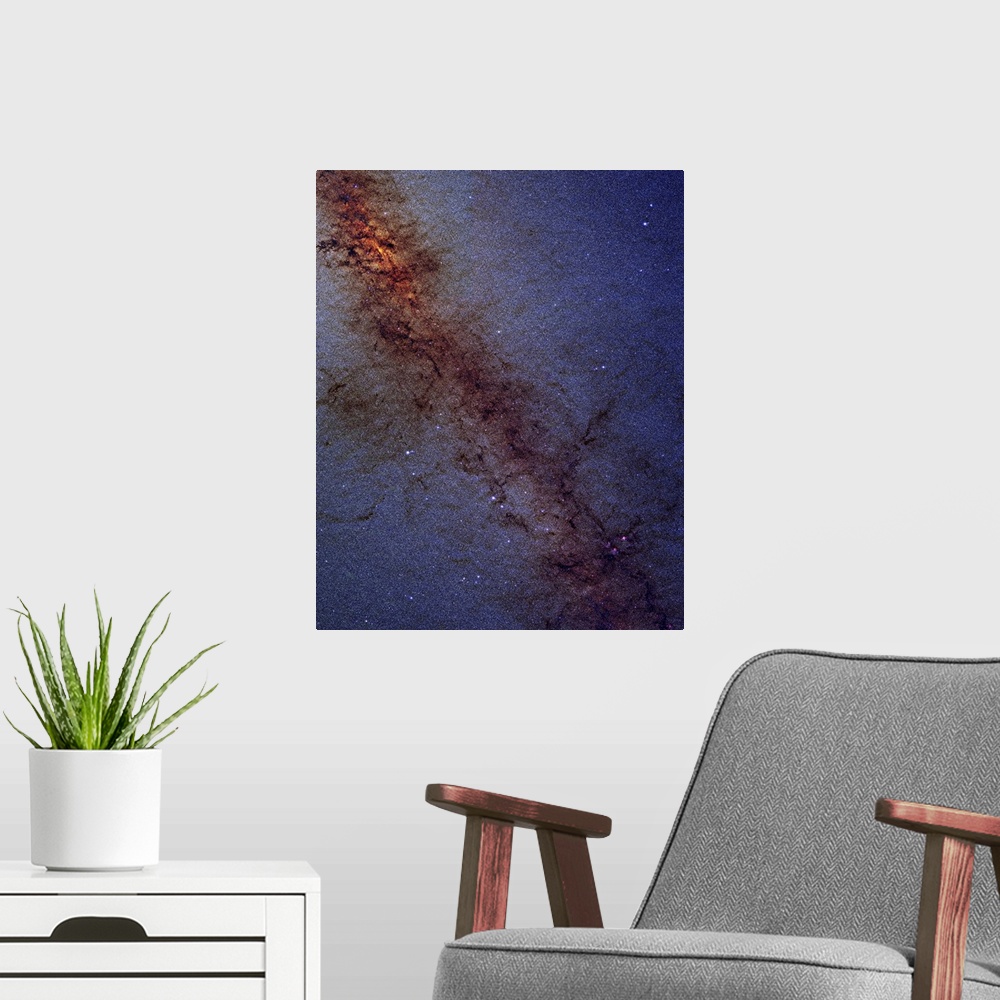A modern room featuring The center of our Milky Way Galaxy