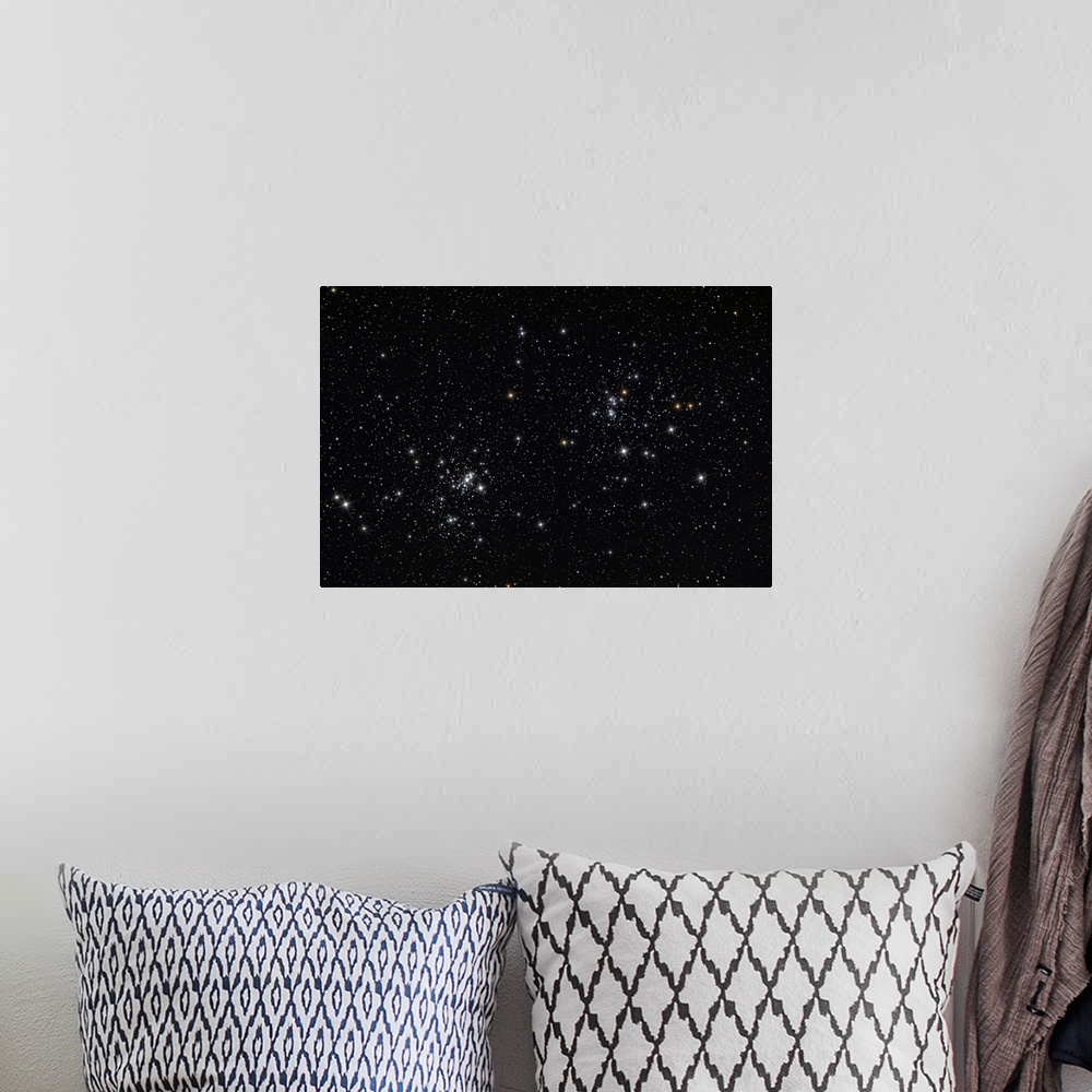 A bohemian room featuring NGC 896 and NGC 884, the Double Cluster in the constellation Perseus.