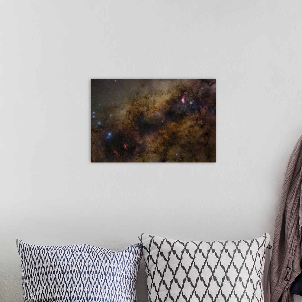 A bohemian room featuring The Galactic Center of the Milky Way Galaxy