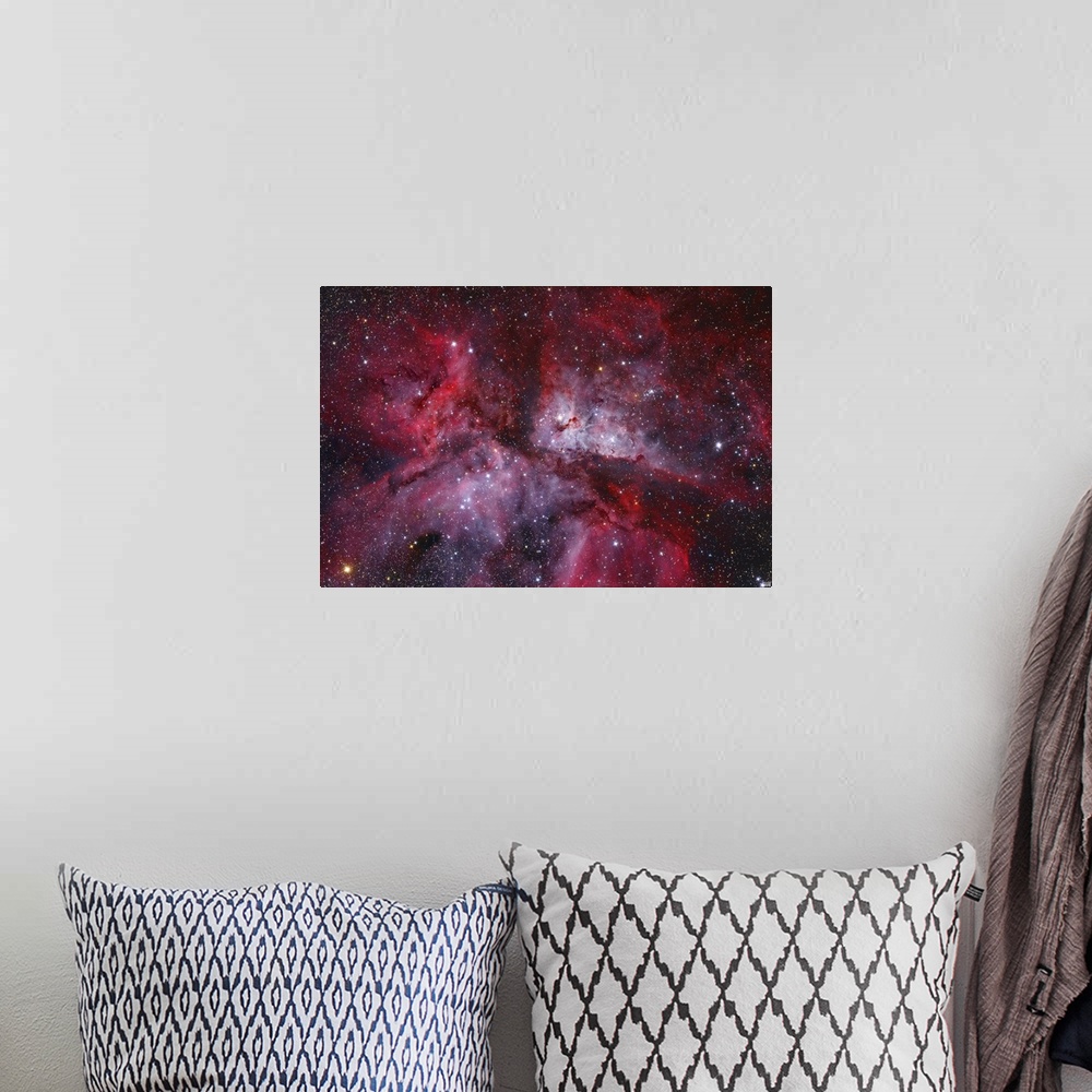 A bohemian room featuring The Grand Carina Nebula in the southern sky. The Carina Nebula is a hydrogen-rich diffuse nebula.