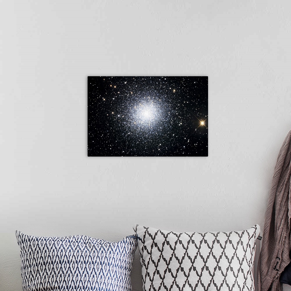A bohemian room featuring The Great Clobular Cluster in Hercules
