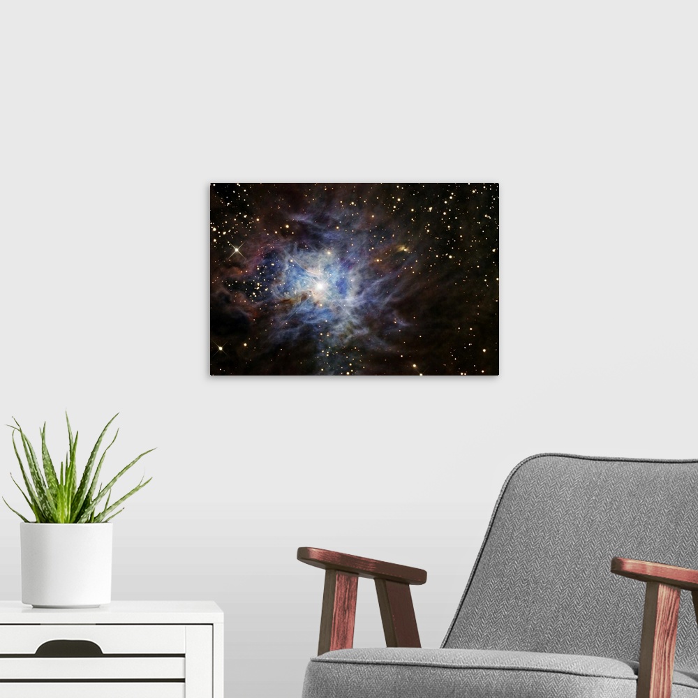A modern room featuring The Iris Nebula