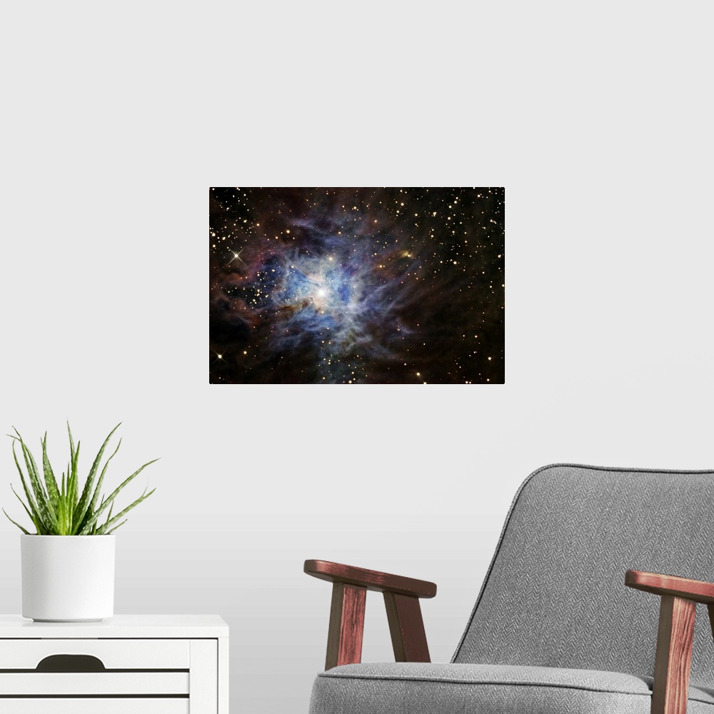 A modern room featuring The Iris Nebula