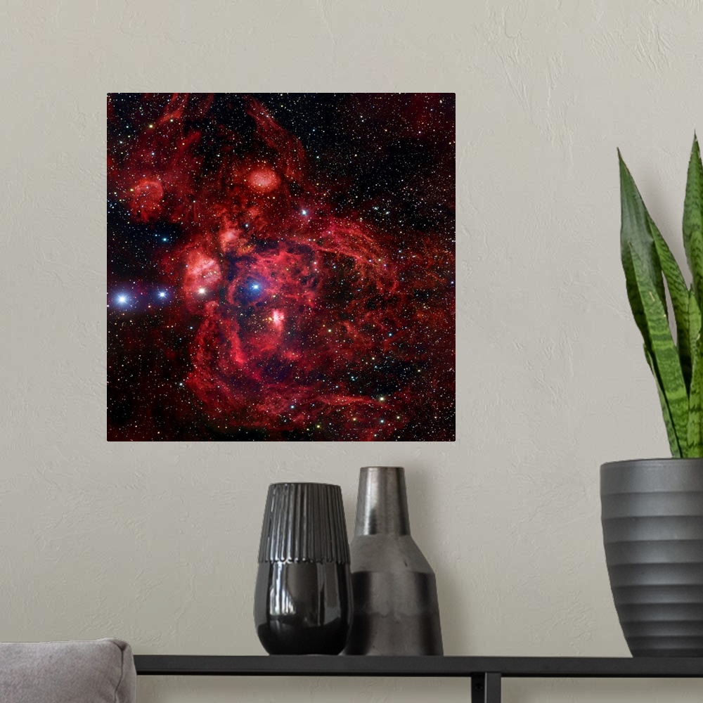 A modern room featuring The Lobster Nebula in Scorpius