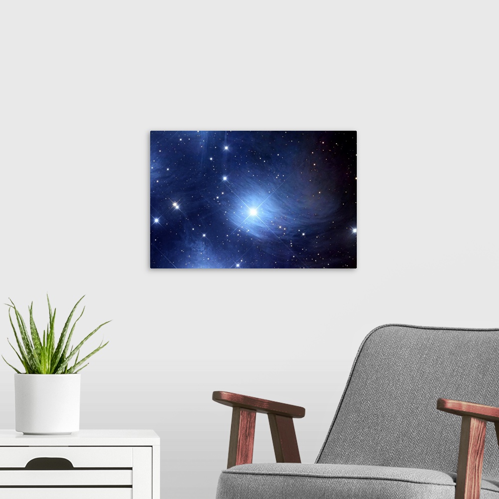 A modern room featuring The Merope Nebulosity and IC 349