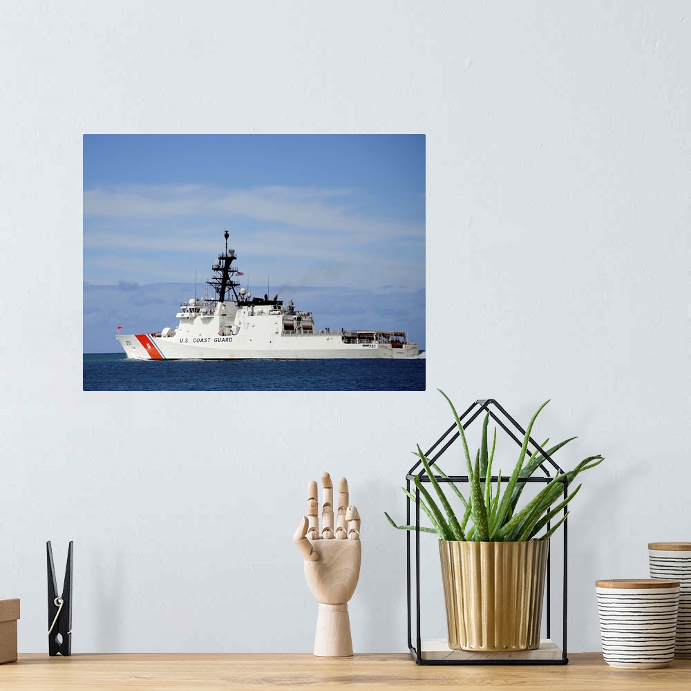 A bohemian room featuring July 9, 2014 - The national security cutter USCGC Waesche (WMSL 751) departs Joint Base Pearl Har...