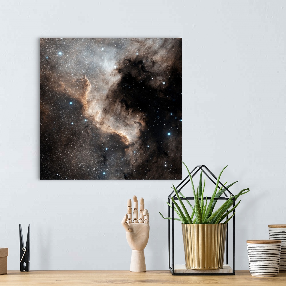 A bohemian room featuring The North America Nebula.