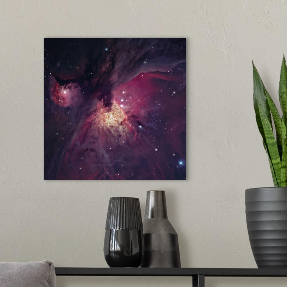 A modern room featuring The Orion Nebula
