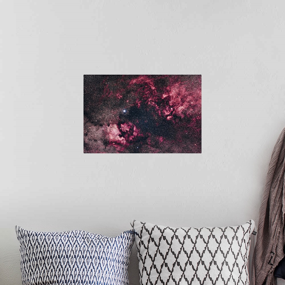 A bohemian room featuring This is the rich nebulosity in Cygnus captured in colour but with a blend of unfiltered and filte...
