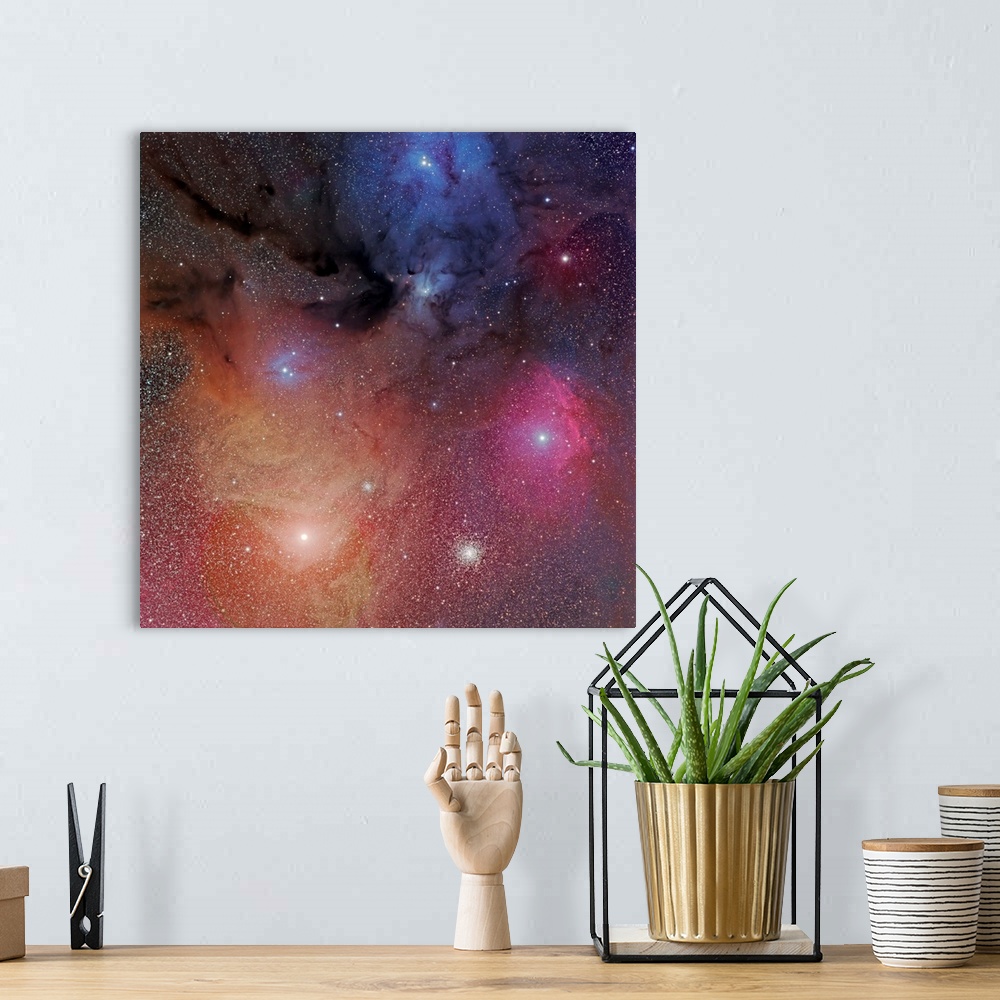 A bohemian room featuring The starforming region of Rho Ophiuchus
