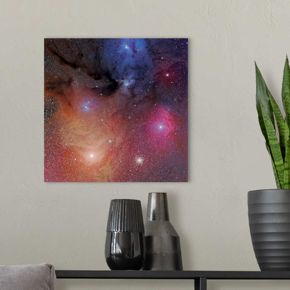 A modern room featuring The starforming region of Rho Ophiuchus