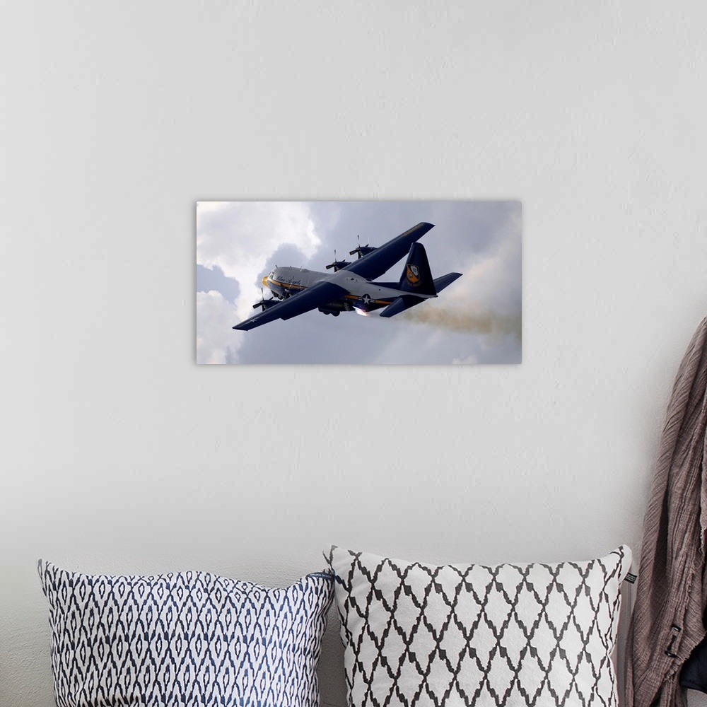 A bohemian room featuring The US Marine Corps C130 Hercules