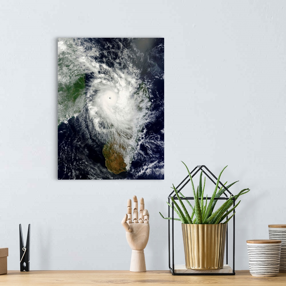 A bohemian room featuring March 30, 2014 - Tropical cyclone Hellen spins offshore Madagascar.
