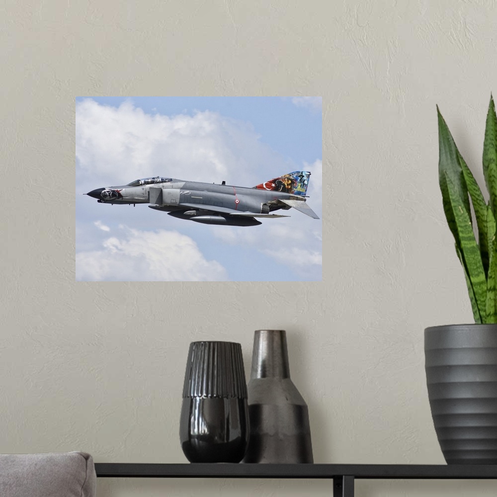 A modern room featuring Turkish Air Force F-4E Phantom during Exercise Anatolian Eagle 2022.