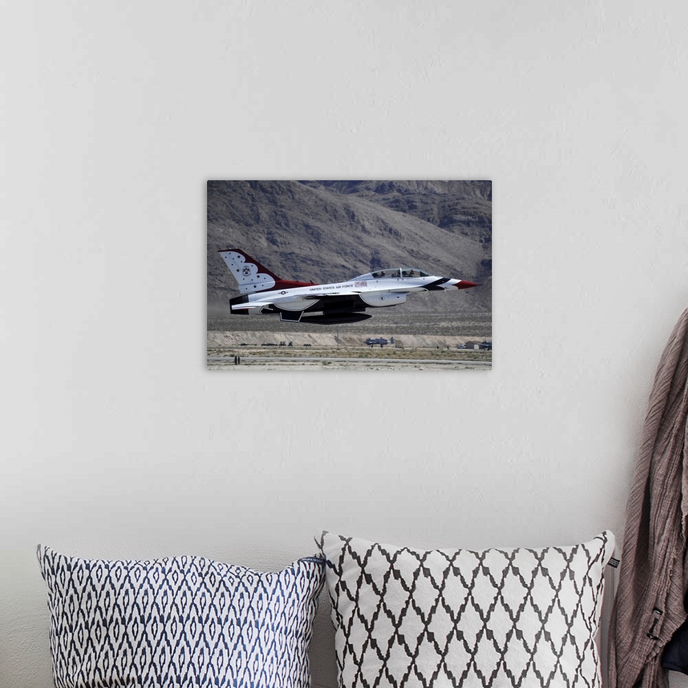 A bohemian room featuring October 11, 2011 - U.S. Air Force Thunderbird F-16 Fighting Falcon takes off at Nellis Air Force ...