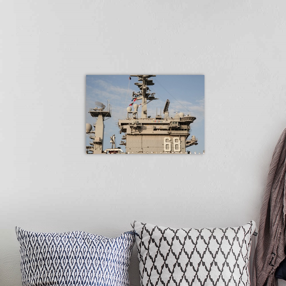 A bohemian room featuring Pearl Harbor, December 3 2013 - The aircraft carrier USS Nimitz (CVN 68) arrives at Joint Base Pe...